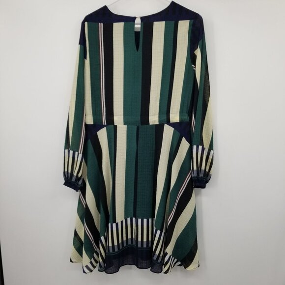 Anthropologie Sunday in Brooklyn Leger Striped Long Sleeved Dress XS Boho Artsy - Picture 2 of 11